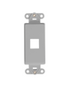 INSERT W/PLT 1-PORT GRY - 41641-GY INSERT W/PLT 1-PORT GRY - 41641-GY